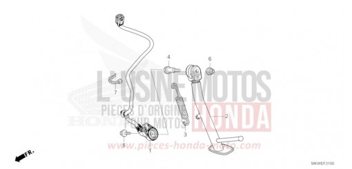 BEQUILLE LATERALE NC750XAS de 2025